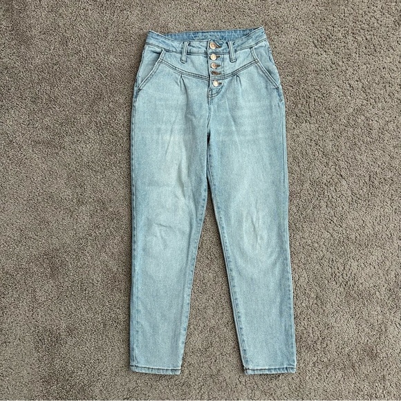Wild Fable Jeans Womens Size 0 Denim Pleated Tapered - Picture 1 of 11